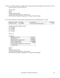 Accounting Chapter 6 4 Overstating ending inventory in the current period will overstate the following year’s net income