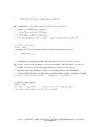 Marketing Chapter 1 1 Test Marketing Identifies Two More Segments Within The Market For Particular