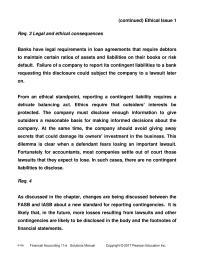 Accounting Chapter 9 Homework Continued Ethical Issue 1req Legal And Ethical Consequences banks Have Legal Requirements Loan