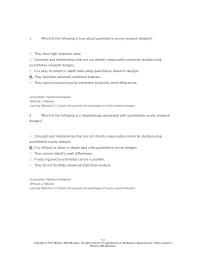 Marketing Chapter 5 1 Which The Following Disadvantage Associated With Quantitative Survey Research Designs Concepts And