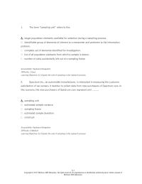 Marketing Chapter 6 1 The Term Sampling Unit Refers The Target Population Elements Available For Selection