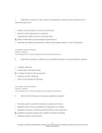 Marketing Chapter 9 1 Qualitative Research Often Superior Quantitative Research When The Purpose Research Project To