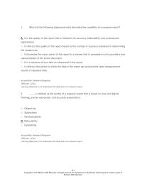 Marketing Chapter 13 1 Which The Following Statements Best Describes The Credibility Research Report The Quality