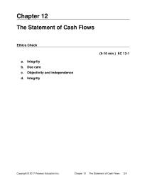 Accounting Chapter 12 Homework The Statement Cash Flows Min Acquisitions Plant Assets&nbsp;Predict future cash flows by reporting past cash receipts and payments
