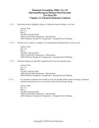 Accounting Chapter 12 1 Answer The best way to analyze a company is by examining the financial data for only one year