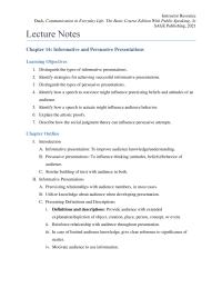 Communications Chapter 14 Homework Value Maintains Something Good bad Beneficial detrimental Deal Largely With Attitudes Let Audience Know