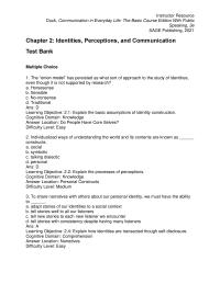 Communications Chapter 2 1 Boss Biological Sex Professor Happy Ans Learning Objective 21 Explain The Basic