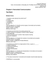 Communications Chapter 4 1 Domain Application Answer Location Vocalics Difficulty Level Easy The Study Chronemics Nonverbal