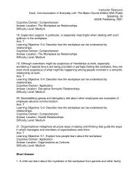 Communications Chapter 9 2 Ans Industrial Time Learning Objective 93 Describe Organizations Constituted Unique Communication Cultures