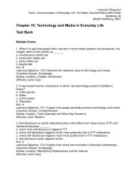 Communications Chapter 10 1 Ans Learning Objective 103 Describe How Cell Phones Influence Relationships Cognitive Domain