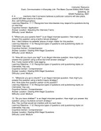 Communications Chapter 11 2 Why This Important And How Can This Help The Interviewee Ans The