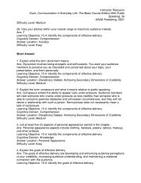 Communications Chapter 15 2 Ans Pauses Learning Objective 154 Identify The Components Effective Delivery Cognitive Domain