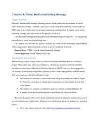 Marketing Chapter 4 Homework Social Media Marketing Strategy Overview Introduces The Strategic Planning Process Which