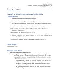 Management Chapter 5 Homework Limitations The Rational Mo deli Managers May Fail Identify The Problem Correctly The
