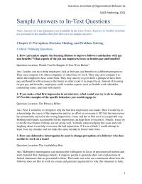 Management Chapter 5 Homework Essentials Organizational Behavior e sage Publishing 2021 question Location Escalation Commitment an s Think Leaders Suffer