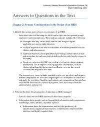 Human Resources Chapter 2 Homework How Does N tier Architecture Simplify The Departments Task Maintaining client Software n tier Architecture Simplifies