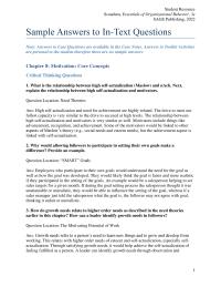 Management Chapter 8 Homework Employees who participate in their own goals would understand the need for the goal as well as how the goal was developed