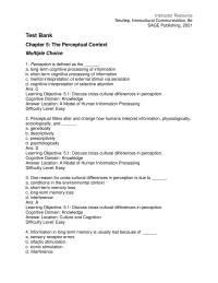 Communications Chapter 5 1 Ans Learning Objective 52 Define And Discuss Racial And Ethnic Stereotypes Across