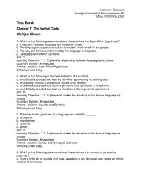 Communications Chapter 7 1 From Finite Set Sounds And Rules Speakers Any Language Can Create Finite