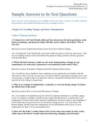 Management Chapter 15 Homework Which Strategies Figure Work Best For You And Why Are