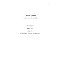A model for reparation in the communities affected