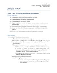 Communications Chapter 1 Homework Components Models Communication Competence a The Cognitive Component Refers How Much One Knows