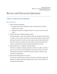 International Business Chapter 3 Homework This Could provide More Jobs For The Country Trace The History The European