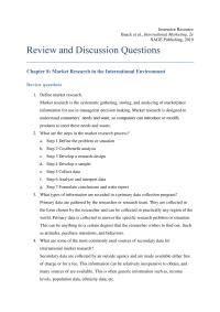 International Business Chapter 8 Homework And Replicable in Survey Research Reliability Refers The Degree Which The Items Used
