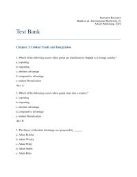 International Business Chapter 3 1 Instructor Resource Back Al International Marketing Sage Publishing 2019 Free Trade Makes