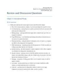 International Business Chapter 11 Homework Some Consumers May Not Feel Comfortable Discussing Paying Towards death This Would