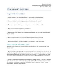 Communications Chapter 8 Homework Recently Professor Neuliep Had Several International Students Enrolled His Class Often times in His
