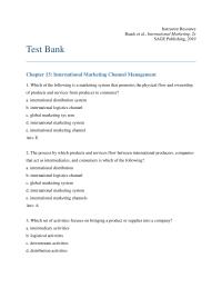 International Business Chapter 13 1 Ans 12 What Type Marketing System Relies Direct Selling Product Service Consumers