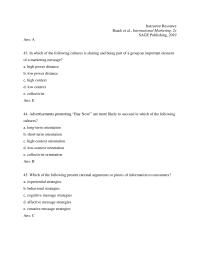 International Business Chapter 15 2 True False Ans 57 The Meaning Message Mainly Contained Words High context Culture