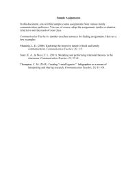 Communications Chapter 2 Homework Summarize Your Analysis g Your Presentation Should1 Clearly Organized Include The Oral Rendition