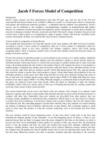 Jacob 5 Forces Model of Competition Introduction