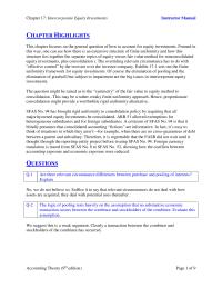 Accounting Chapter 17 Homework Pooling produces a better income statement because combinee assets aren’t written up and goodwill is not recognized