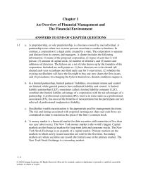 Finance Chapter 1 Homework The disadvantages Are Similar Those Associated With Proprietorships 1 Unlimited liability 2 Limited Life