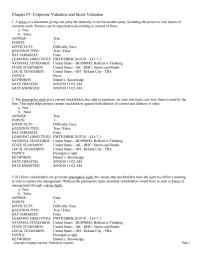 Finance Chapter 7 1 False Answer True Points Difficulty Difficulty Easy Question Type True False Has