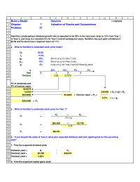 Finance Chapter 7 Homework Find The Expected Capital Gains Yield p e The Estimated Price For Year P1