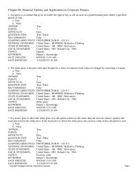 Finance Appendix I 1 Thinking State Standards United States Disc Derivatives Local Standards United States Default