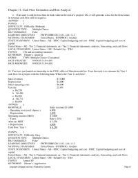 Finance Chapter 11 2 United States Tier Financial Statements Tier Financial Statements Analysis Forecasting And Cash