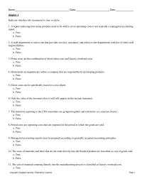 Accounting Chapter 1 A staff department or unit is one that provides services, assistance, and advice to the departments