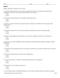 Accounting Chapter 2 Activity-based costing is a method of accumulating and allocating costs by department