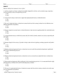 Accounting Chapter 4 Department Uses Direct Labor Hours 76 The Total Factory Overhead Allocated Per Unit