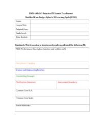 5e lesson blank