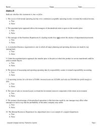 Accounting Chapter 10 The negotiated price approach the managers of decentralized units to agree on the transfer price