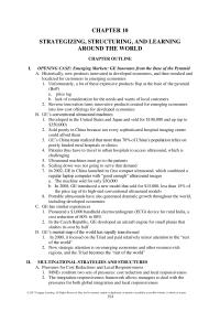 International Business Chapter 10 Homework The Relationship Two way The Extent That Certain Strategies Facilitate Certain structures Given Structure