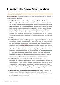 Social Stratification