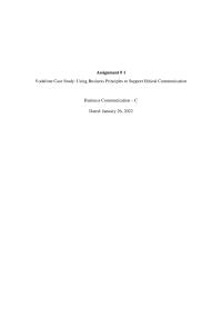 Business communication assignment