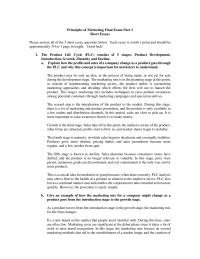 Principles of Marketing Final Exam Part 2